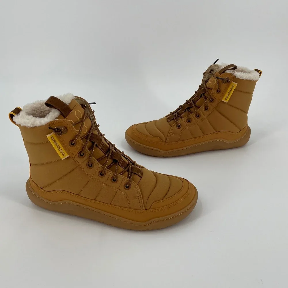 Vivobarefoot Gobi Hiber Winter Boot PrimaLoft Insulated Tan 38 NIB